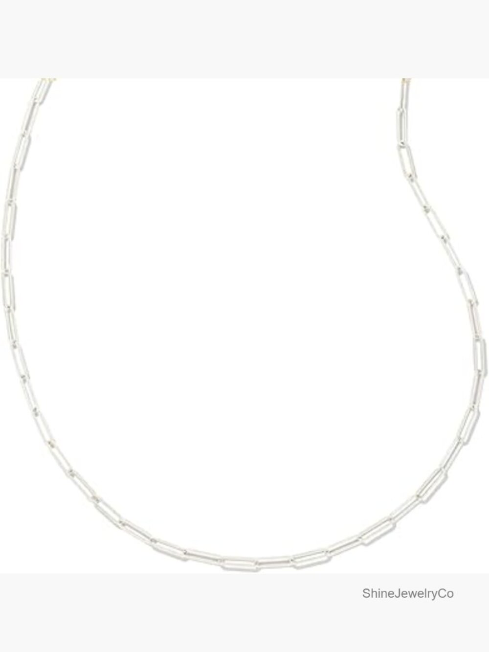 Kendra Scott Courtney Paperclip Necklace Women's Silver Link